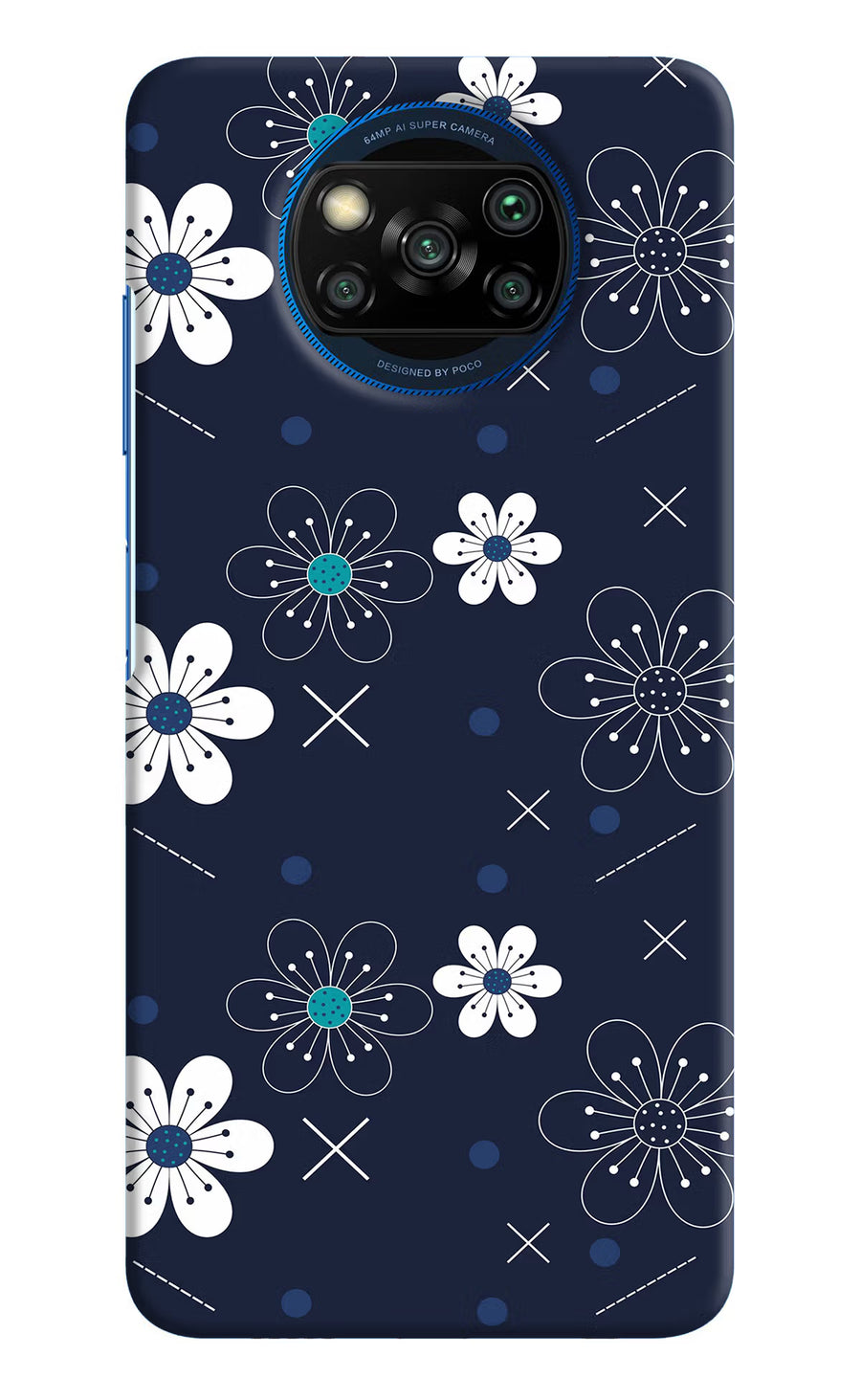 Flowers Poco X3/X3 Pro Back Cover, Hard case