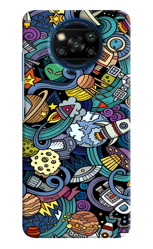 Space Abstract Poco X3/X3 Pro Hard Case Back Cover by Casekaro