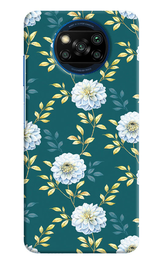 Flowers Poco X3/X3 Pro Hard Case Back Cover by Casekaro