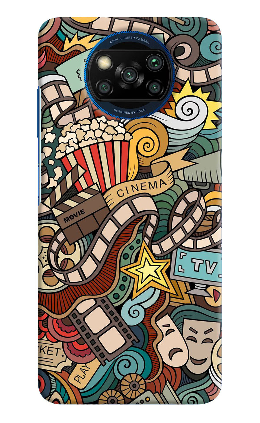 Cinema Abstract Poco X3/X3 Pro Back Cover, Hard case