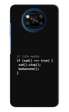 Life Motto Code Poco X3/X3 Pro Hard Case Back Cover by Casekaro
