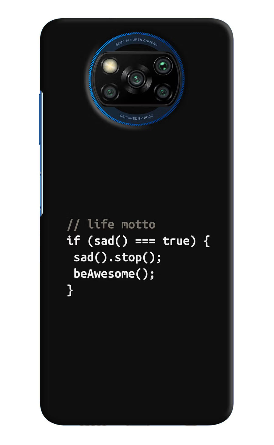 Life Motto Code Poco X3/X3 Pro Back Cover, Hard case