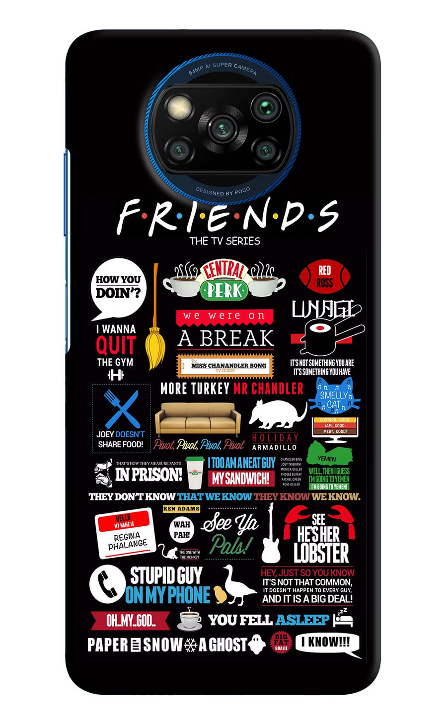 FRIENDS Poco X3/X3 Pro Back Cover, Hard case