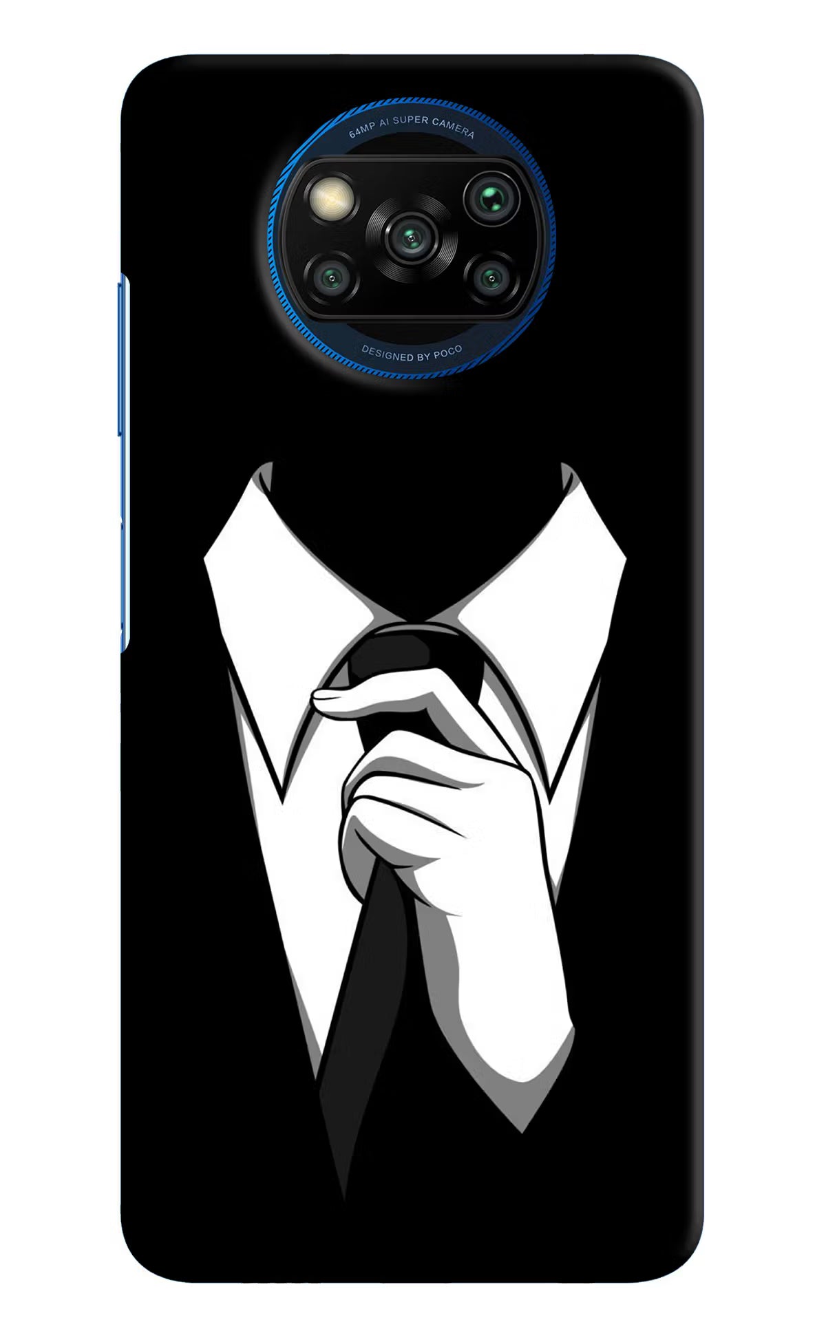 Black Tie Poco X3/X3 Pro Hard Case Back Cover by Casekaro
