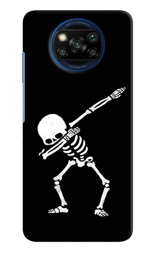 Dabbing Skeleton Art Poco X3/X3 Pro Hard Case Back Cover by Casekaro
