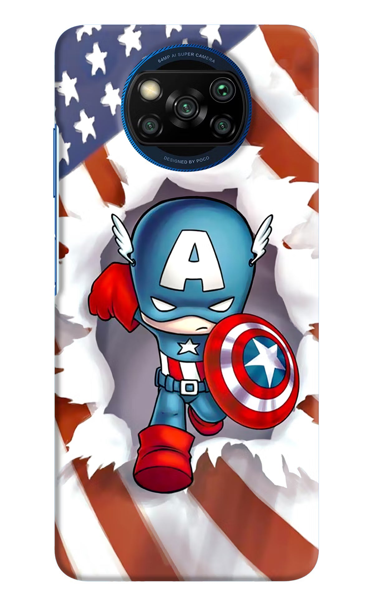Captain America Poco X3/X3 Pro Hard Case Back Cover by Casekaro