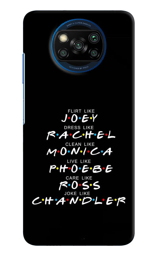 FRIENDS Character Poco X3/X3 Pro Hard Case Back Cover by Casekaro