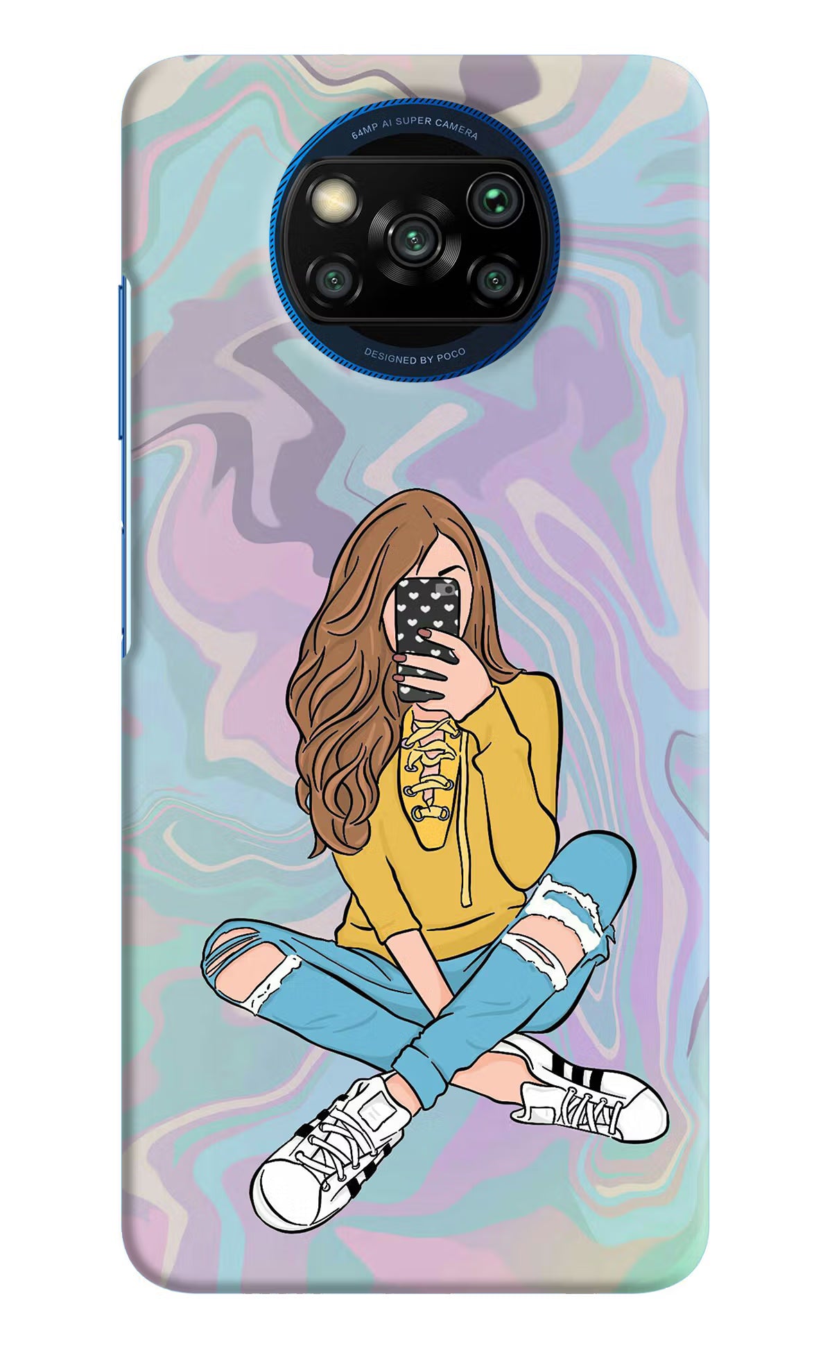 Selfie Girl Poco X3/X3 Pro Hard Case Back Cover by Casekaro