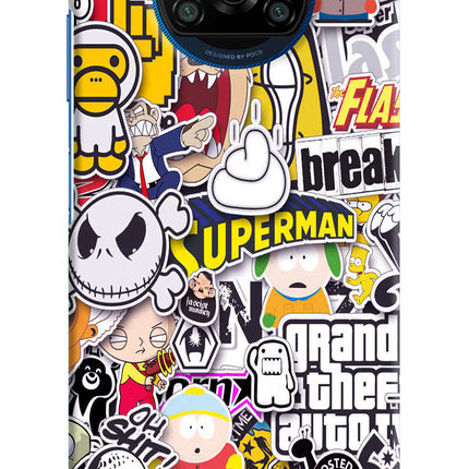 Sticker Bomb Poco X3/X3 Pro Hard Case Back Cover by Casekaro