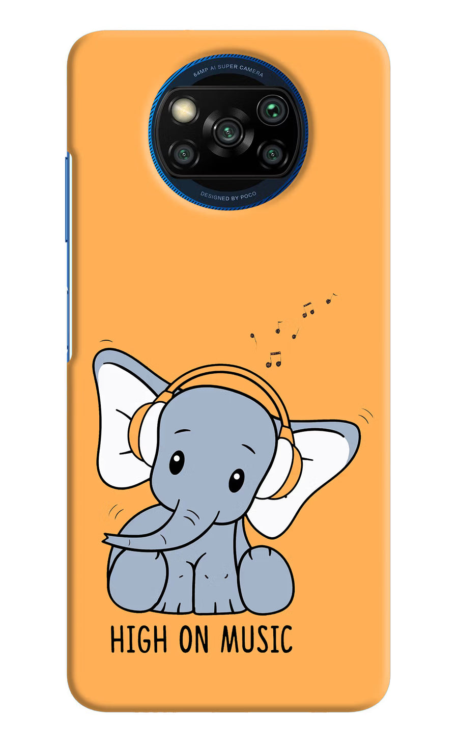High On Music Poco X3/X3 Pro Back Cover, Hard case