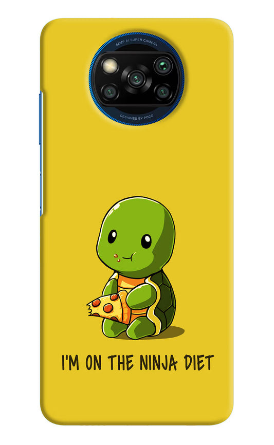 I'm on Ninja Diet Poco X3/X3 Pro Hard Case Back Cover by Casekaro