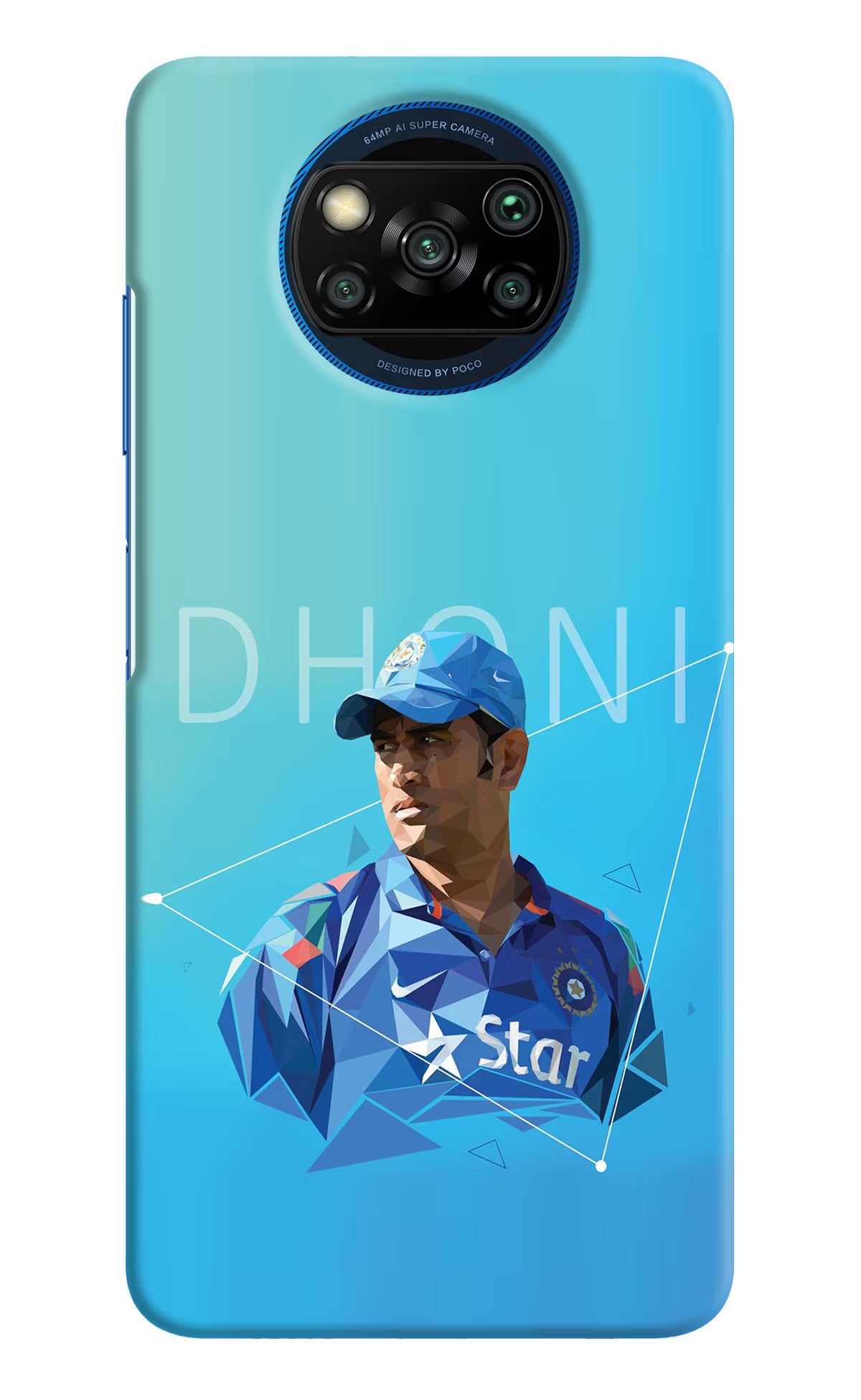 Dhoni Artwork Poco X3/X3 Pro Hard Case Back Cover by Casekaro
