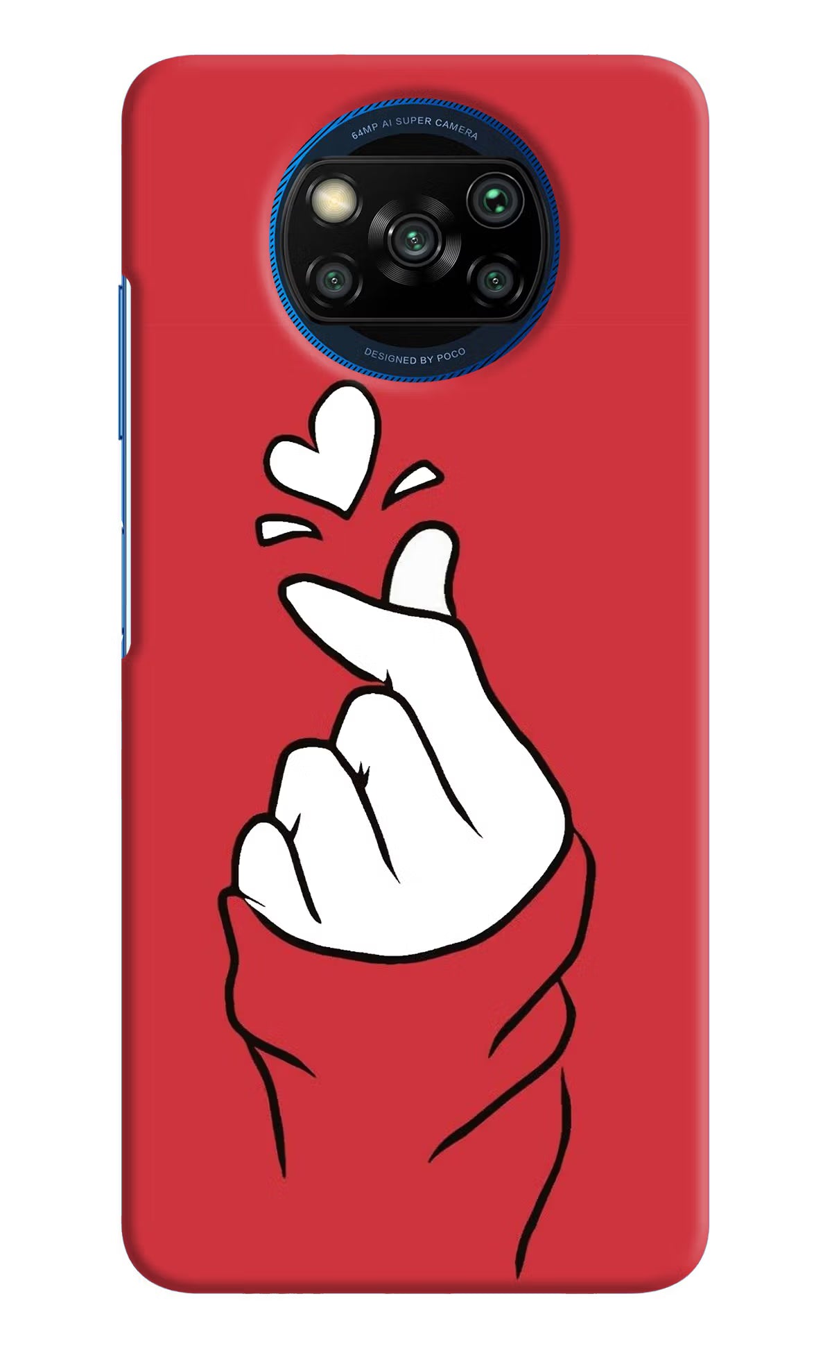 Korean Love Sign Poco X3/X3 Pro Hard Case Back Cover by Casekaro