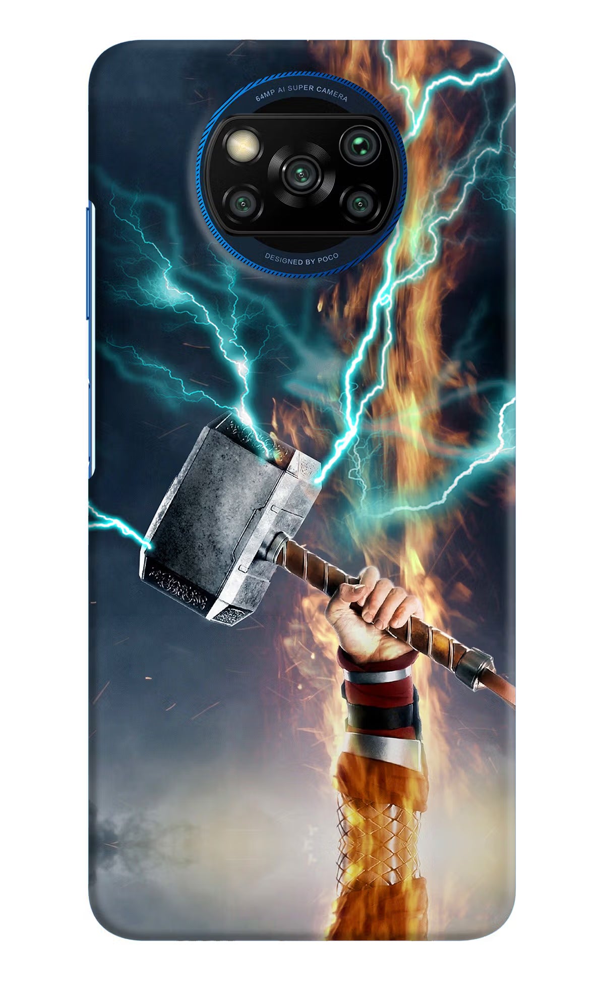 Thor Hammer Mjolnir Poco X3/X3 Pro Hard Case Back Cover by Casekaro
