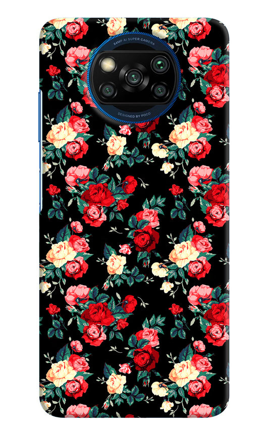 Rose Pattern Poco X3/X3 Pro Hard Case Back Cover by Casekaro