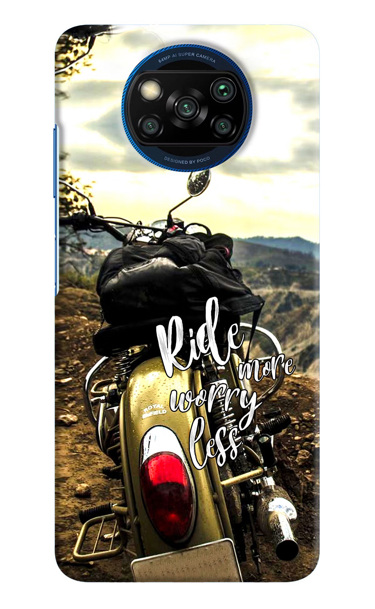 Ride More Worry Less Poco X3/X3 Pro Hard Case Back Cover by Casekaro