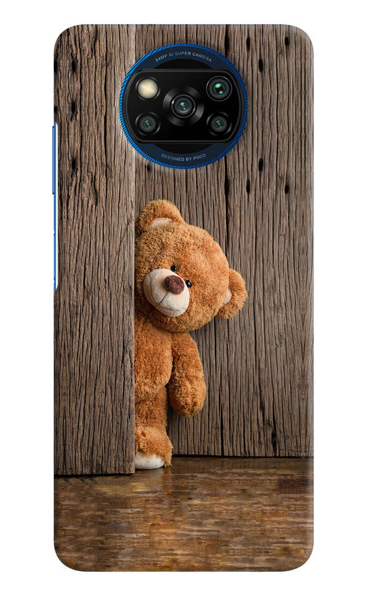 Teddy Wooden Poco X3/X3 Pro Hard Case Back Cover by Casekaro