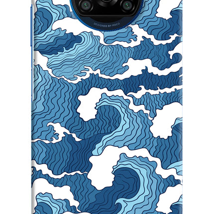 Blue Waves Poco X3/X3 Pro Hard Case Back Cover by Casekaro