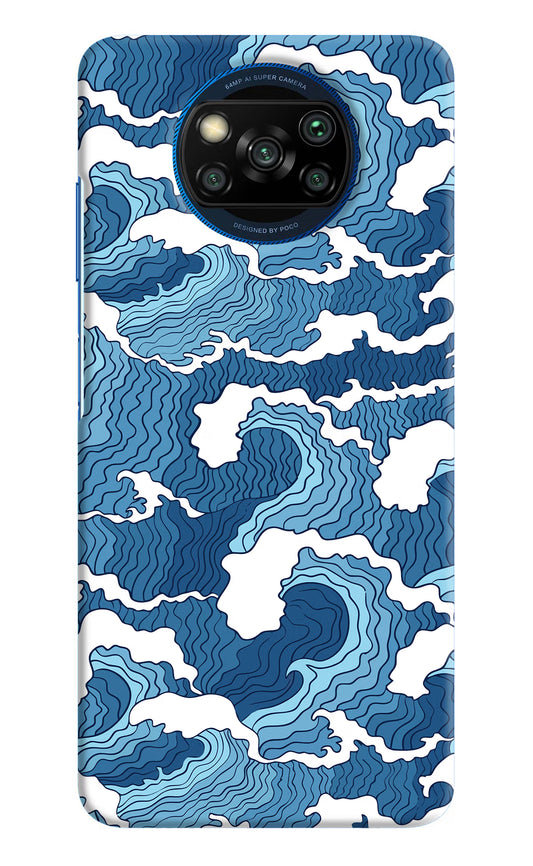 Blue Waves Poco X3/X3 Pro Hard Case Back Cover by Casekaro