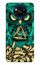Green Owl Poco X3/X3 Pro Hard Case Back Cover by Casekaro