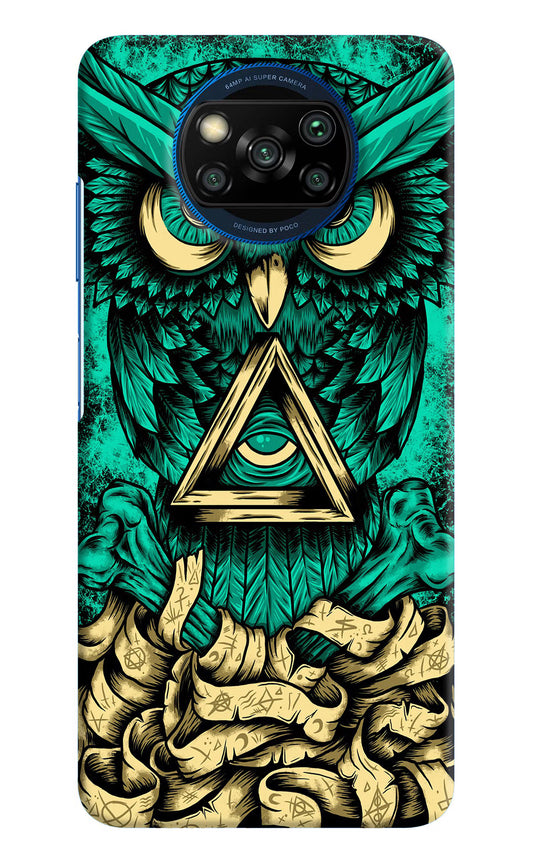 Green Owl Poco X3/X3 Pro Hard Case Back Cover by Casekaro