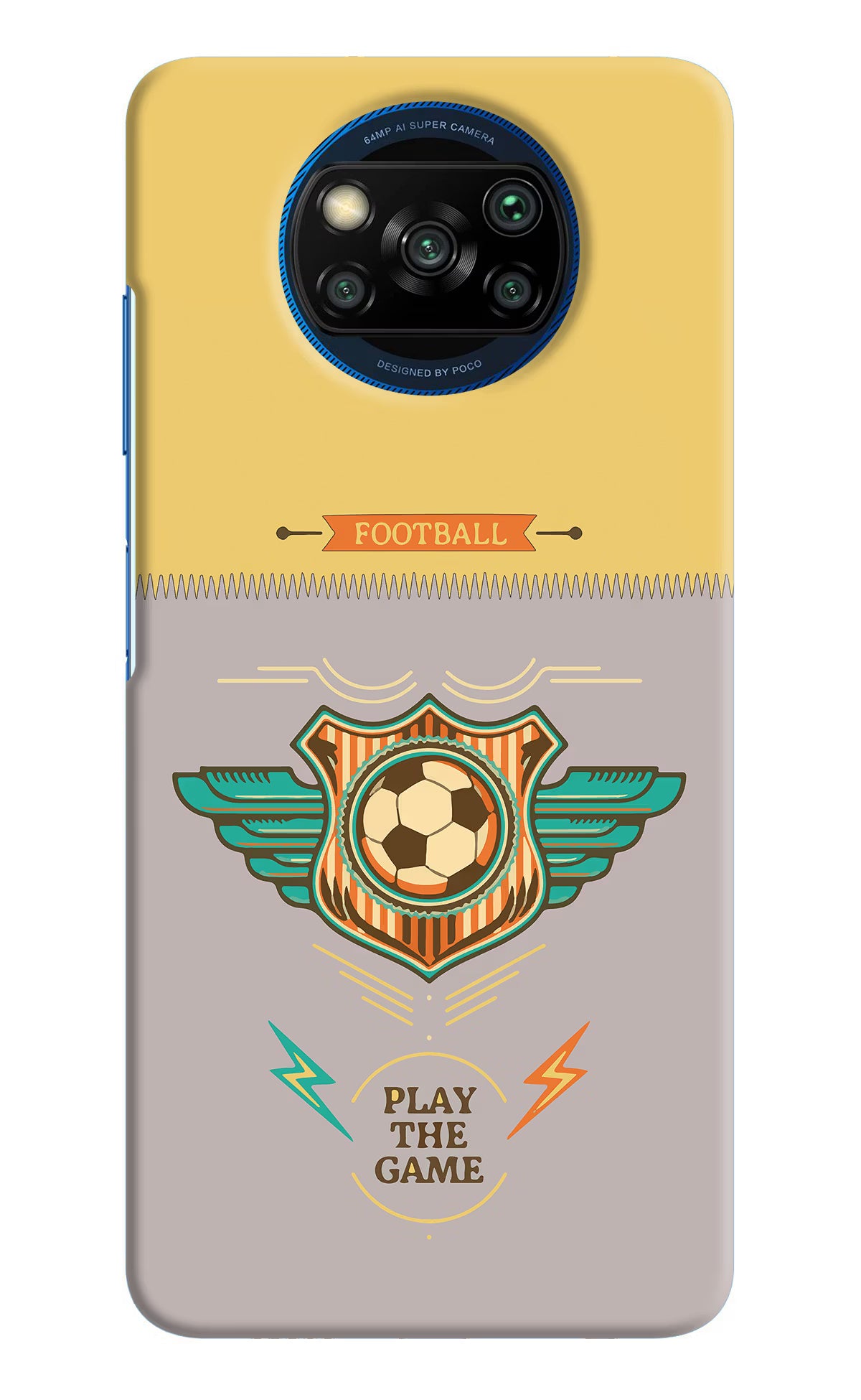 Football Poco X3/X3 Pro Hard Case Back Cover by Casekaro
