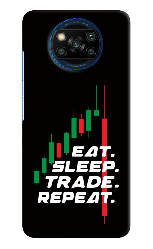 Eat Sleep Trade Repeat Poco X3/X3 Pro Hard Case Back Cover by Casekaro