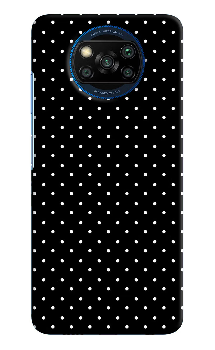 White Dots Poco X3/X3 Pro Back Cover, Hard case
