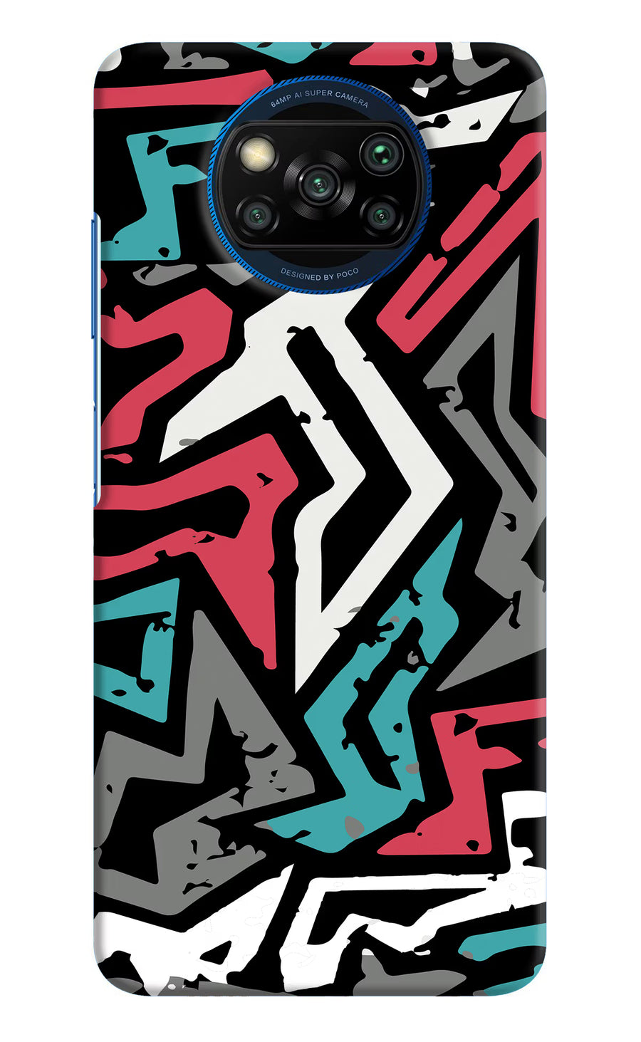 Geometric Graffiti Poco X3/X3 Pro Back Cover, Hard case
