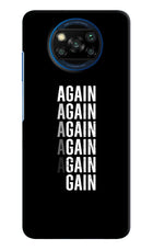 Again Again Gain Poco X3/X3 Pro Hard Case Back Cover by Casekaro