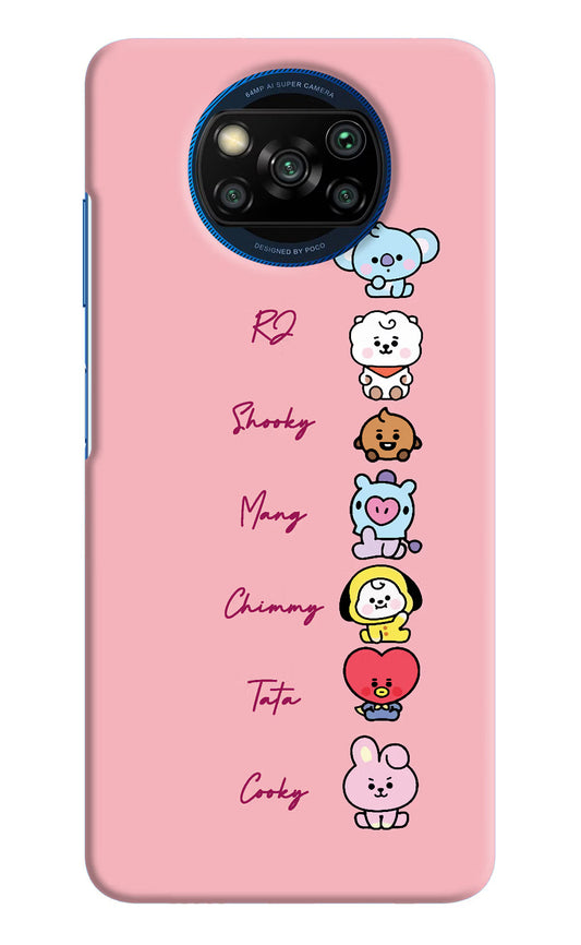 BTS names Poco X3/X3 Pro Hard Case Back Cover by Casekaro