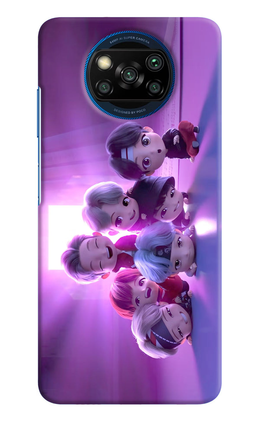 BTS Chibi Poco X3/X3 Pro Back Cover, Hard case