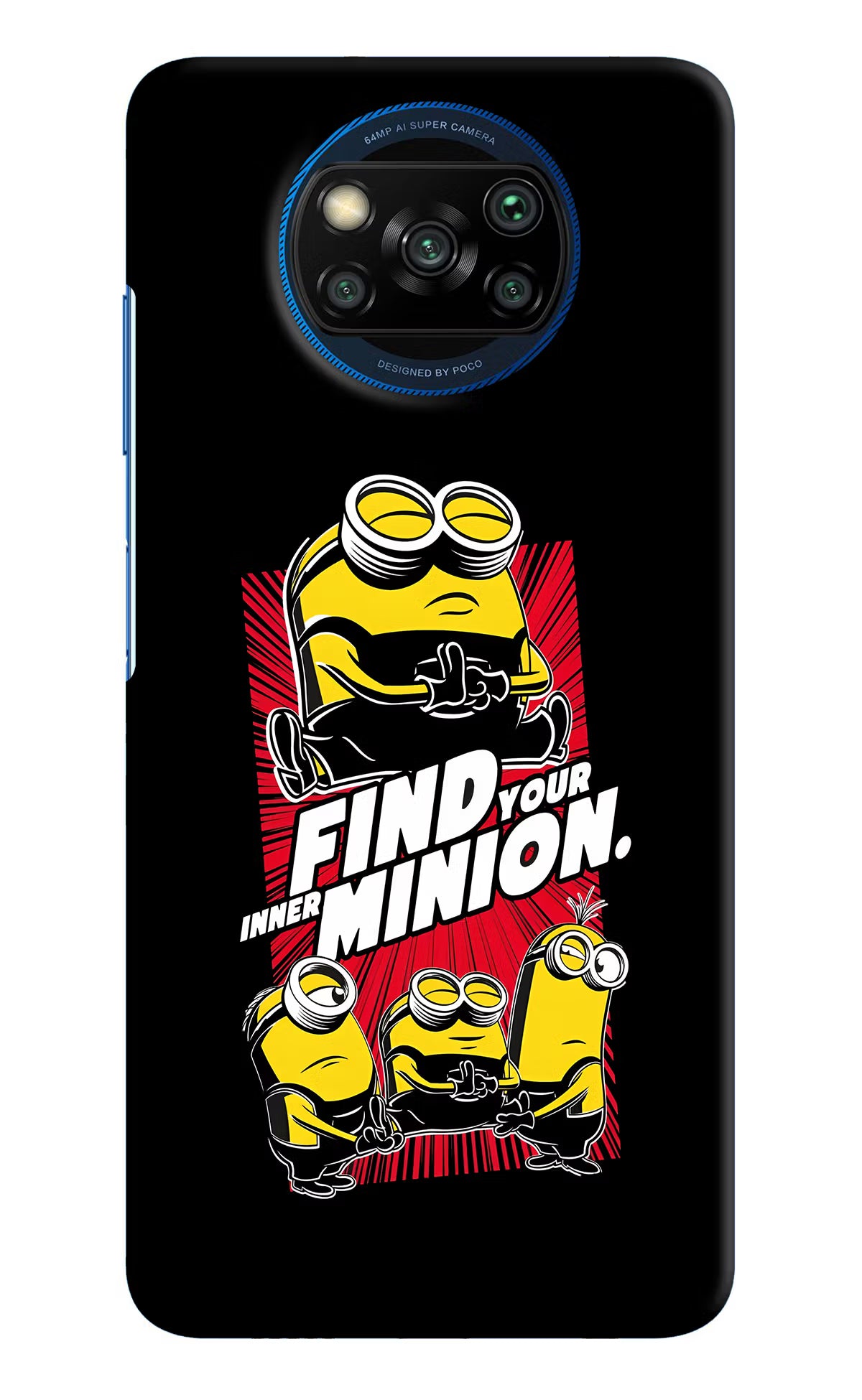 Find your inner Minion Poco X3/X3 Pro Hard Case Back Cover by Casekaro