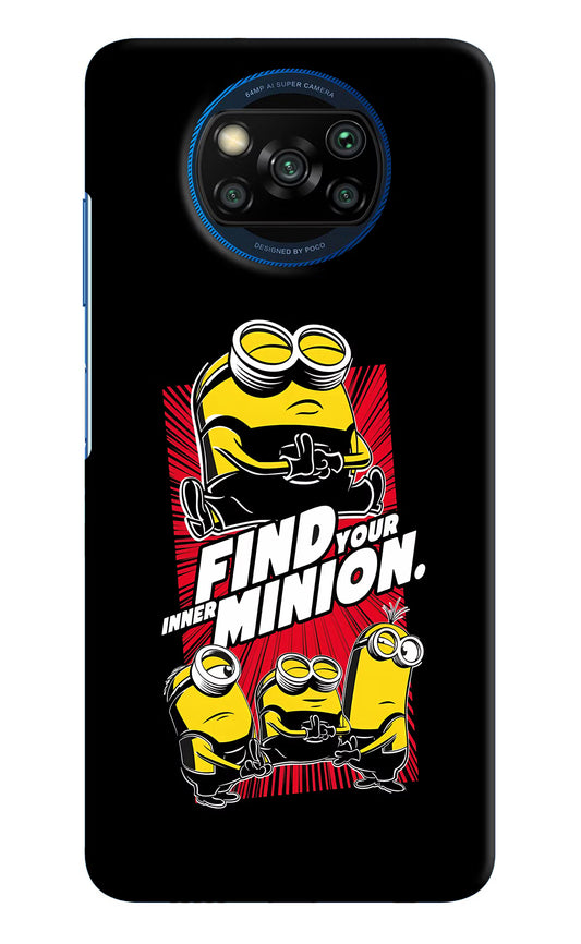 Find your inner Minion Poco X3/X3 Pro Hard Case Back Cover by Casekaro