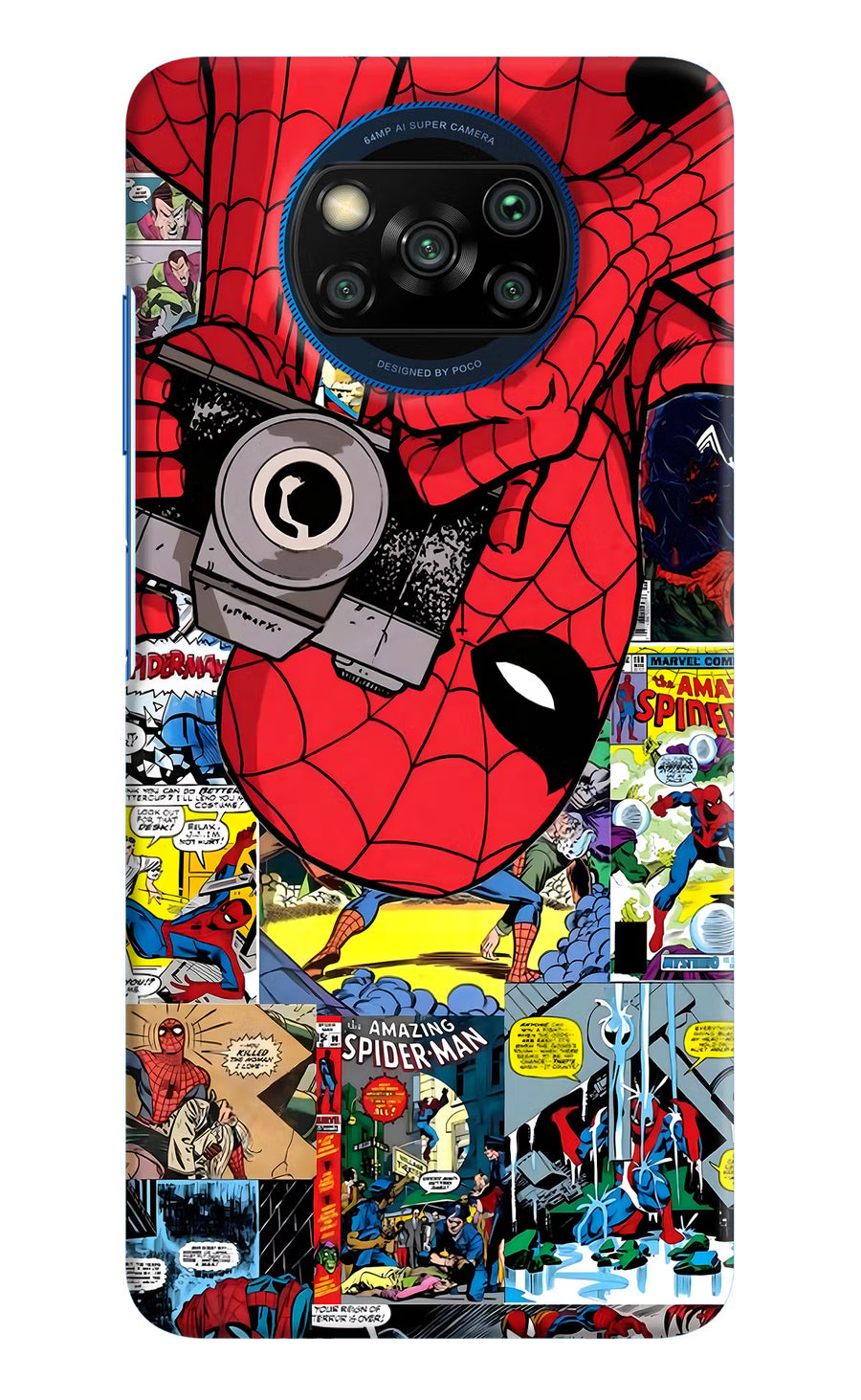 Spider Man Poco X3/X3 Pro Back Cover, Hard case