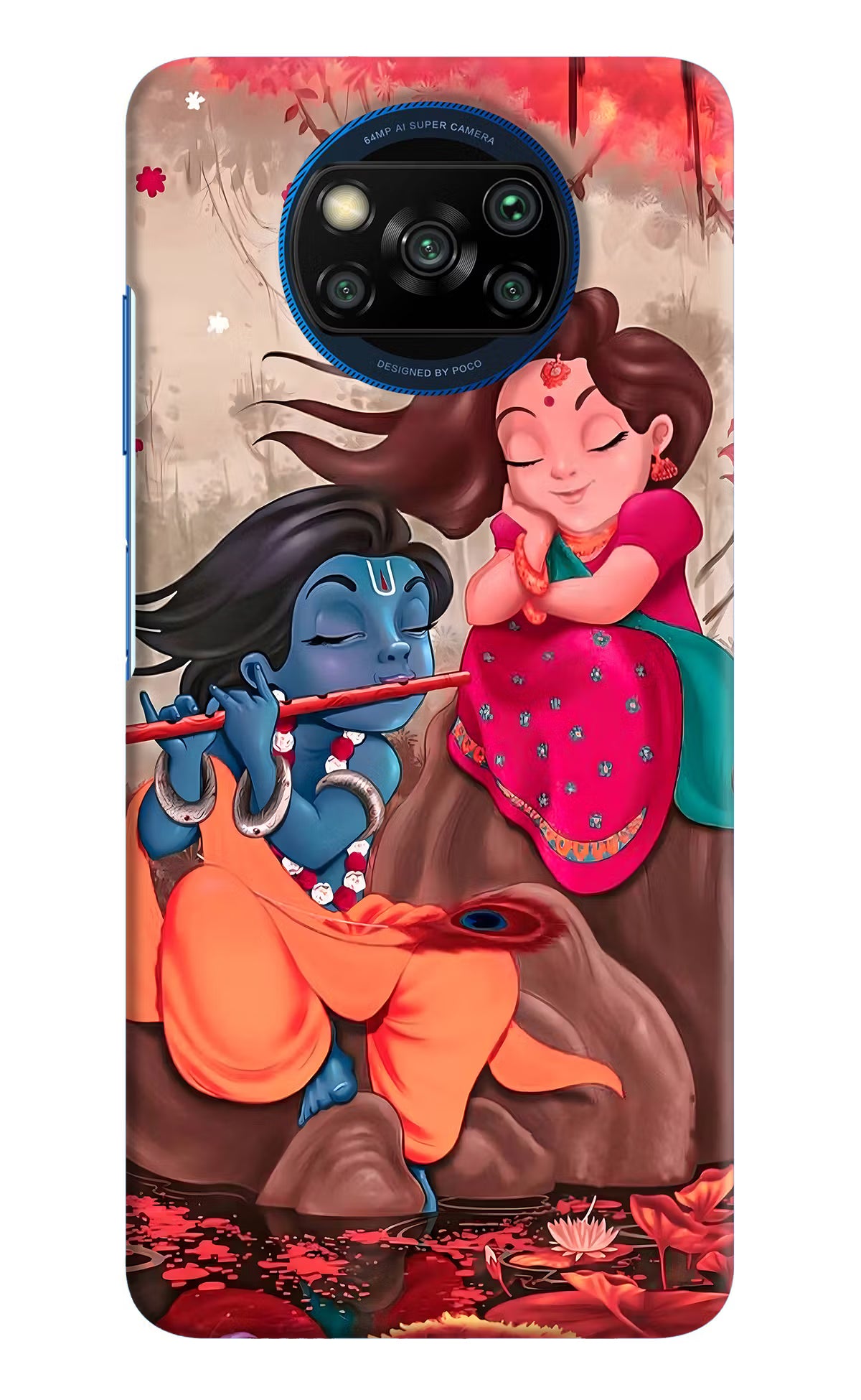 Radhe Krishna Poco X3/X3 Pro Hard Case Back Cover by Casekaro
