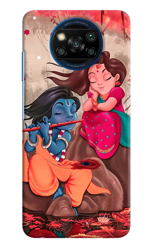Radhe Krishna Poco X3/X3 Pro Hard Case Back Cover by Casekaro
