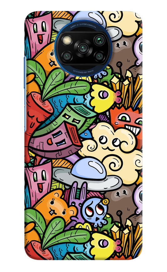 Veggie Doodle Poco X3/X3 Pro Hard Case Back Cover by Casekaro