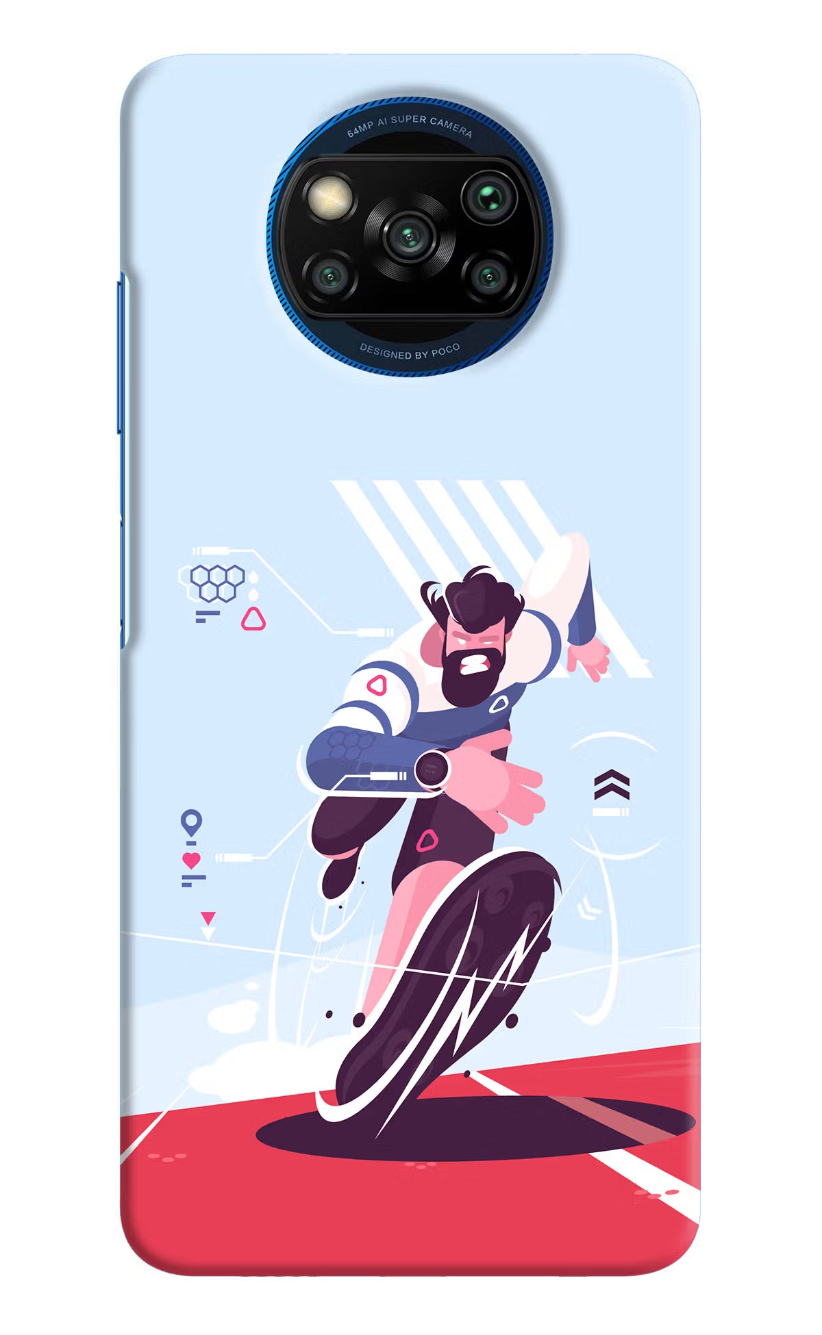 Run Pro Poco X3/X3 Pro Hard Case Back Cover by Casekaro
