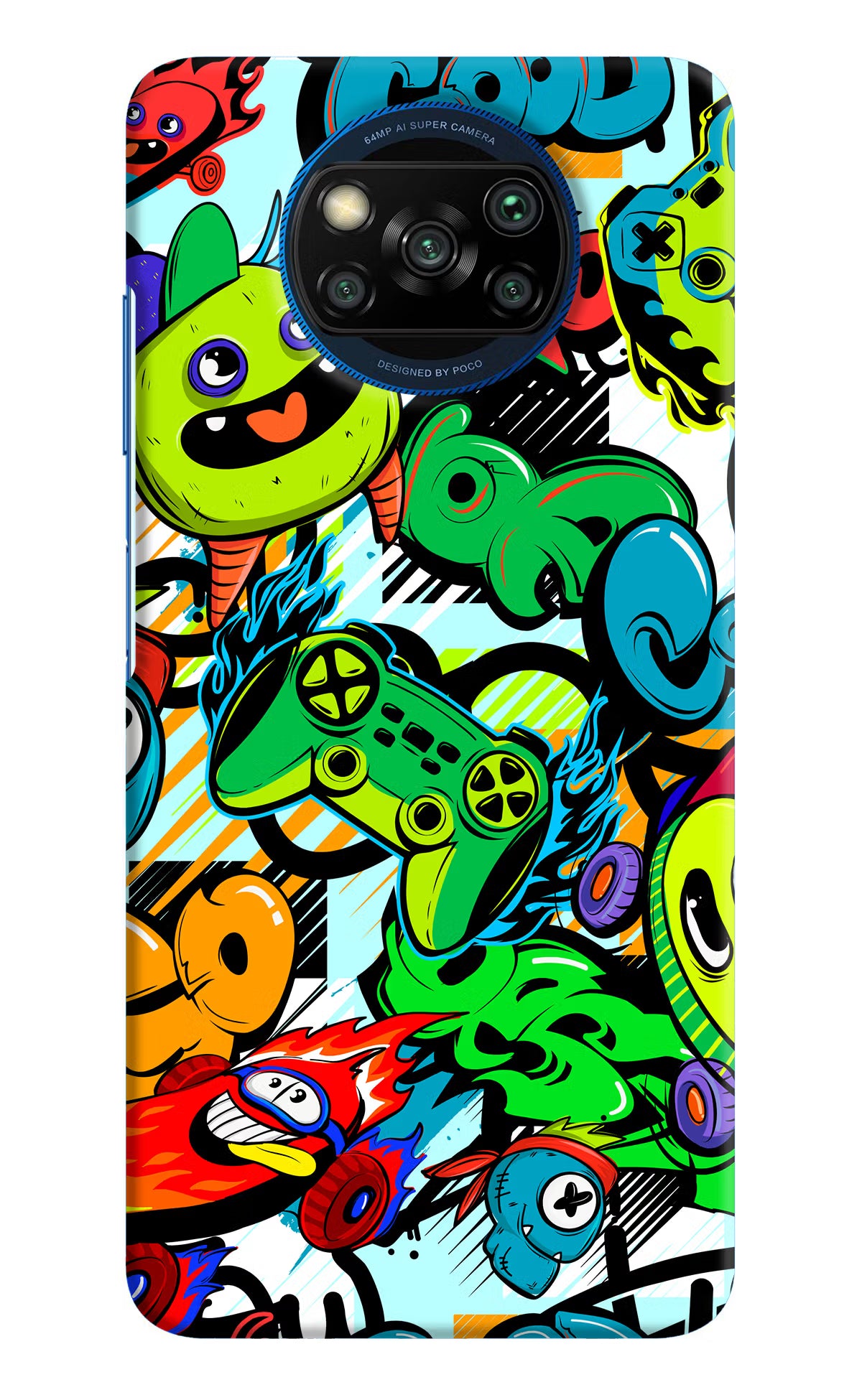Game Doodle Poco X3/X3 Pro Hard Case Back Cover by Casekaro