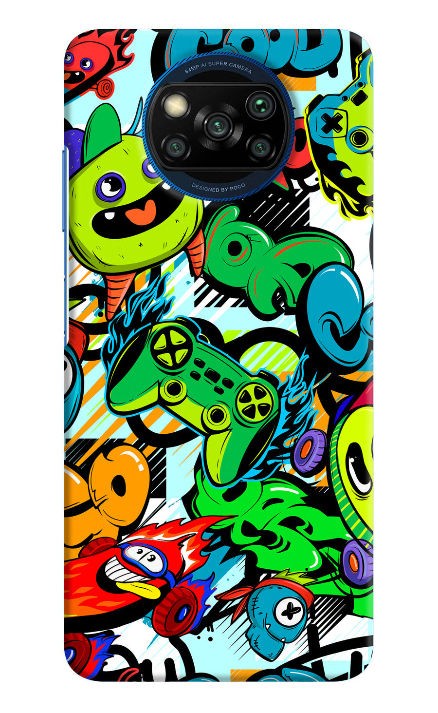 Game Doodle Poco X3/X3 Pro Back Cover, Hard case