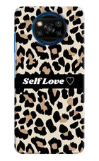 Leopard Print Self Love Poco X3/X3 Pro Hard Case Back Cover by Casekaro