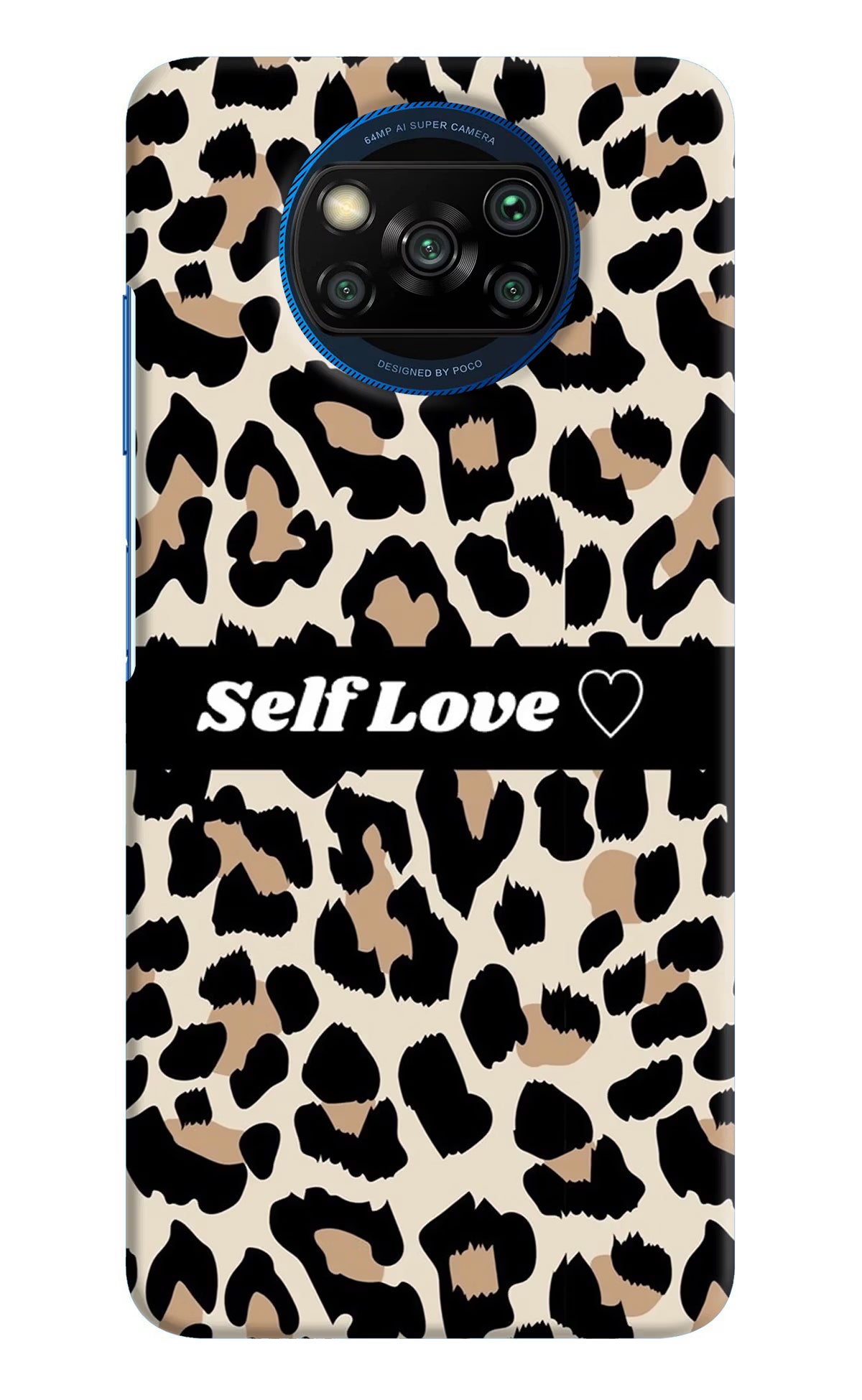Leopard Print Self Love Poco X3/X3 Pro Hard Case Back Cover by Casekaro