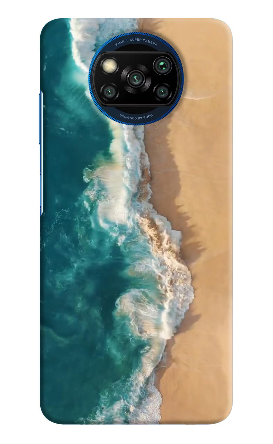 Ocean Beach Poco X3/X3 Pro Back Cover, Hard case