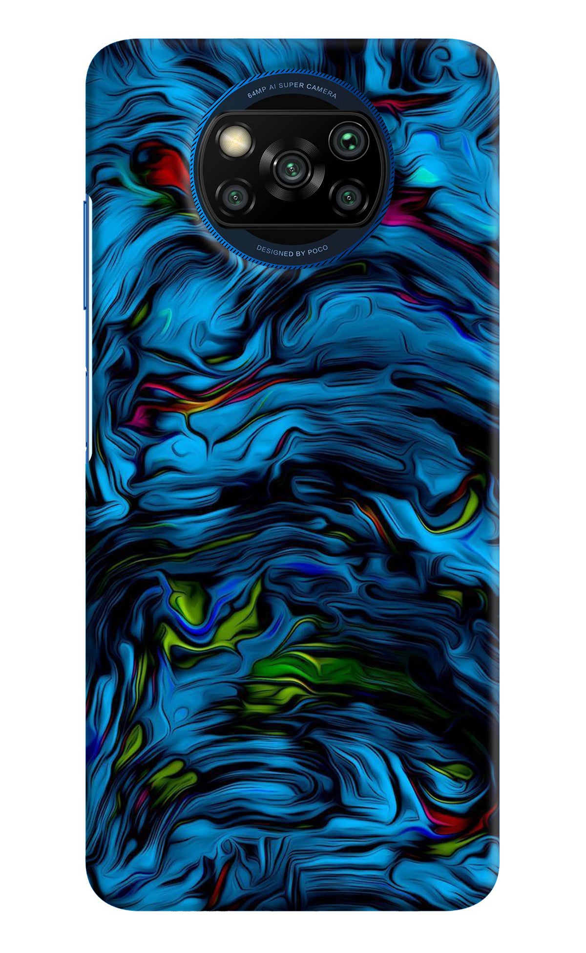 Dark Blue Abstract Poco X3/X3 Pro Back Cover