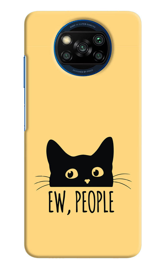 Ew People Catitude Poco X3/X3 Pro Hard Case Back Cover by Casekaro