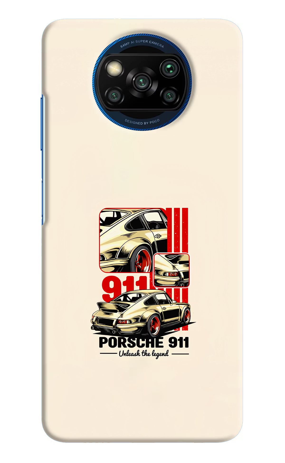 Classic Porsche 911 Poco X3/X3 Pro Hard Case Back Cover by Casekaro