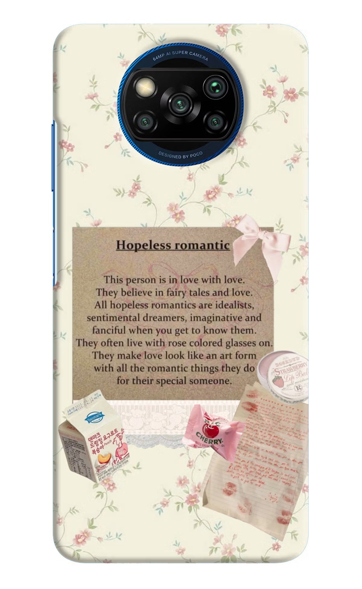 Hopeless Romantic Poco X3/X3 Pro Hard Case Back Cover by Casekaro