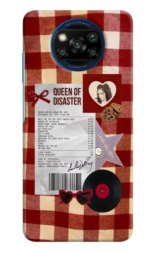 Queen of Disaster Poco X3/X3 Pro Hard Case Back Cover by Casekaro