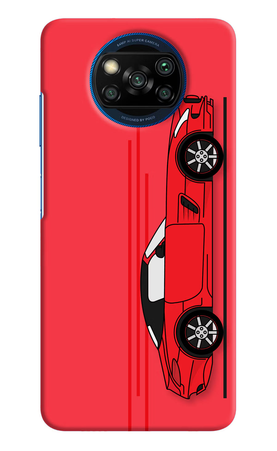 Red Velocity Poco X3/X3 Pro Back Cover, Hard case